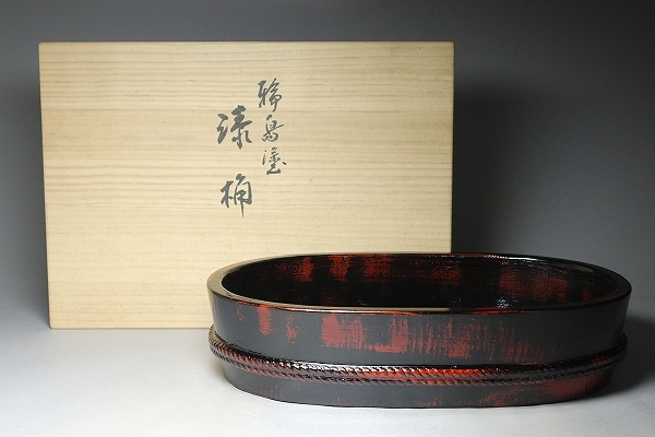 □□極上!輪島塗五島屋佐次郎漆桶布目合鹿料理鉢水盤お盆使い方色々