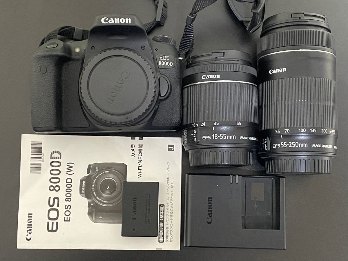 【新品未開封】 canon eos8000D ダブルレンズ　トリプルレンズ　セット デジタルカメラ