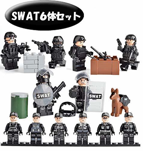 ミニフィグ SWAT6体 武器80個セット レゴ 互換 LEGO ミニフィギュア ブロック おもちゃ 動物 男の子 女の子 子供 キッズ 知育 玩具_画像1
