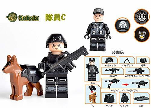 ミニフィグ SWAT6体 武器80個セット レゴ 互換 LEGO ミニフィギュア ブロック おもちゃ 動物 男の子 女の子 子供 キッズ 知育 玩具_画像5