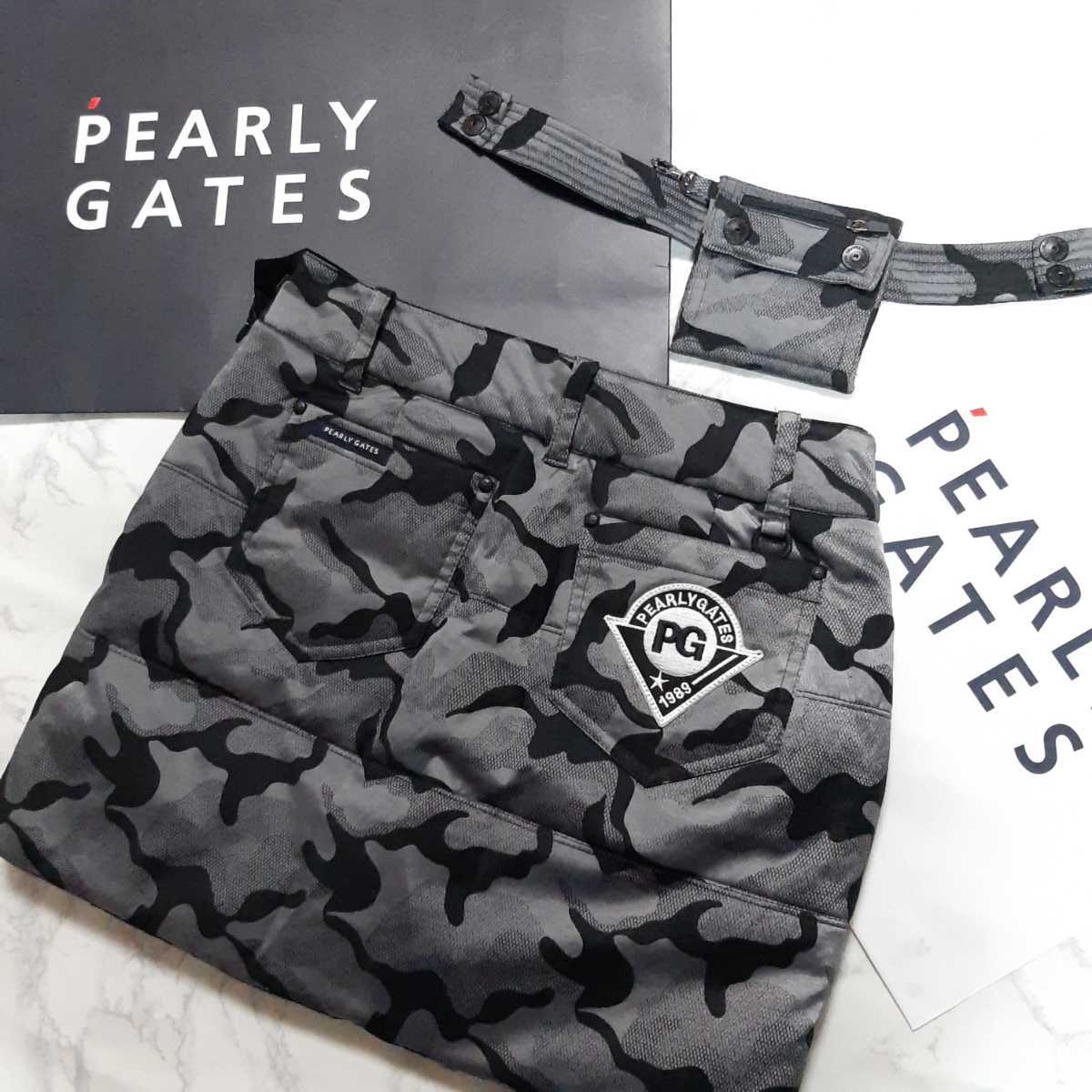 ★【PEARLY GATES】パーリーゲイツ カモフラージュ柄 ゴルフダウンスカート キュロットスカート(1) 
