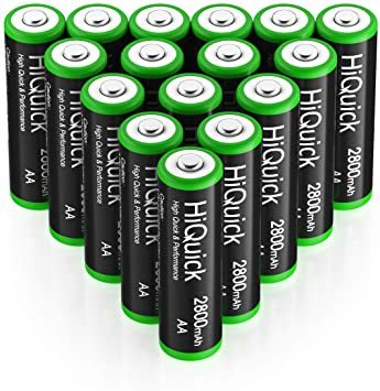 単3形充電池 2800mAh 16本パック HiQuick 単三電池 充電式 ニッケル水素電池 高容量2800mAh ケース4個_画像8