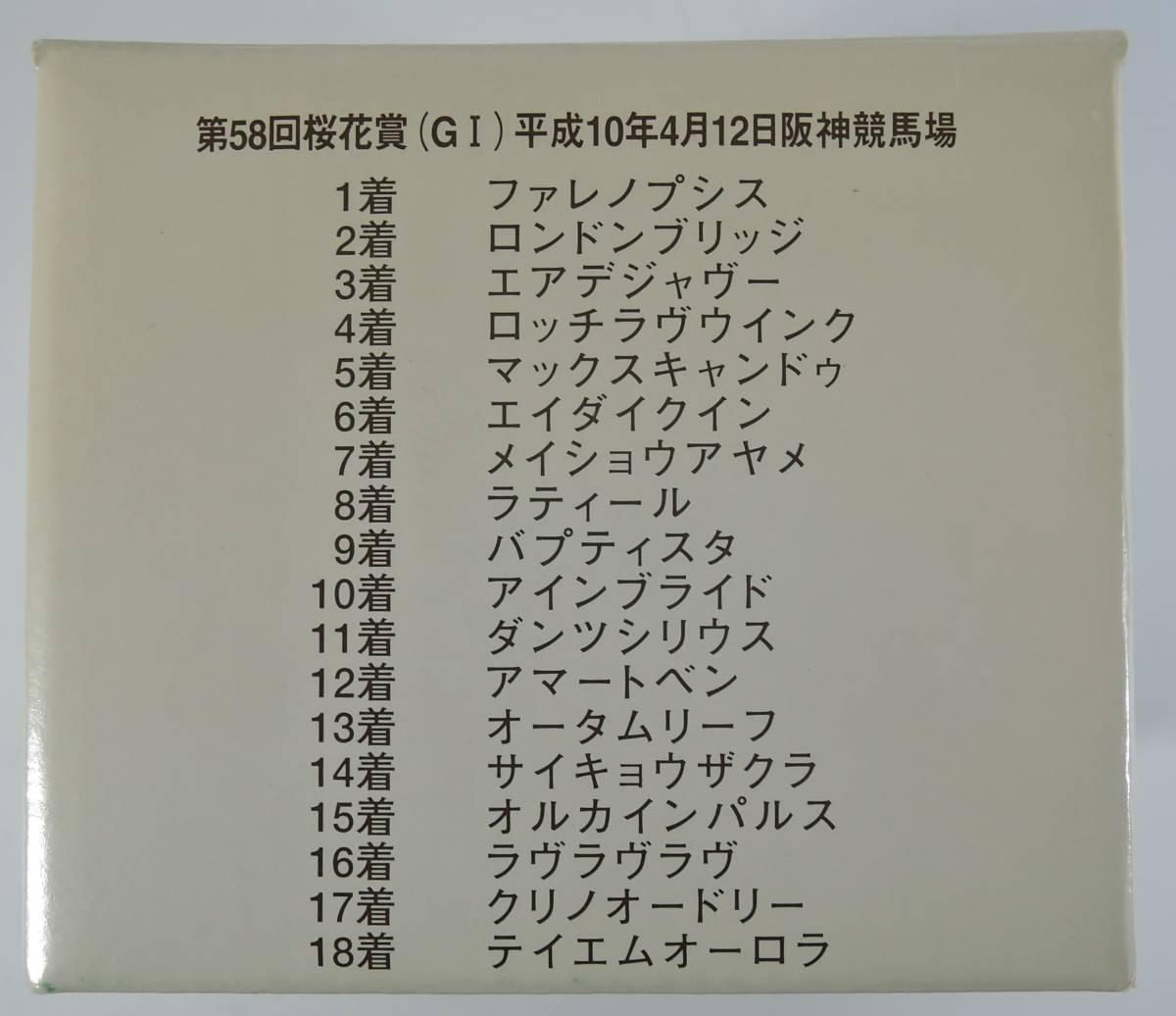 ☆03R■JRA　中央競馬会　第５８回　桜花賞　G1　順位判定写真　マグカップ　陶器製■平成10年/阪神競馬場　未使用_画像8