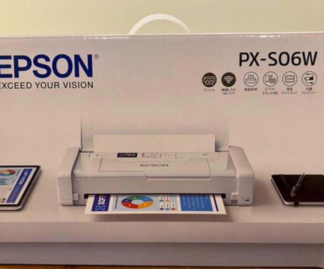 br>エプソン EPSON A4対応モバイルインクジェットプリンター PX-S06W