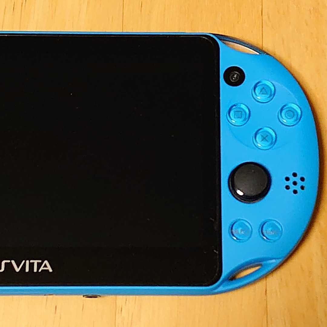 ほぼ未使用 PSVita PCH-2000 アクアブルー PlayStation Vita 本体 美品