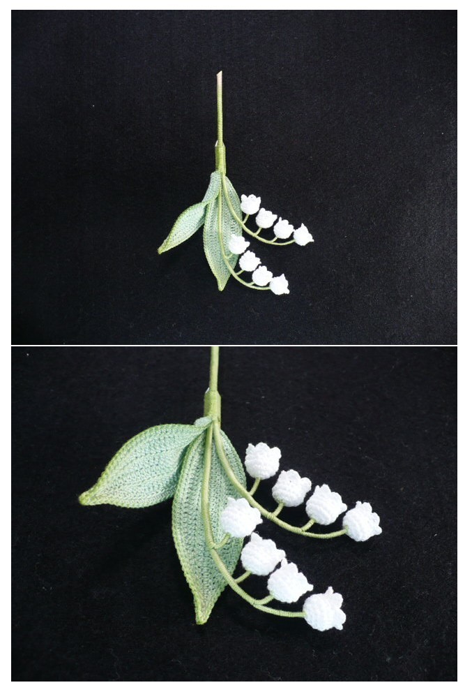 Handmade ◆ お花のコサージュ ◆ スズラン ◆ レース編み_画像8