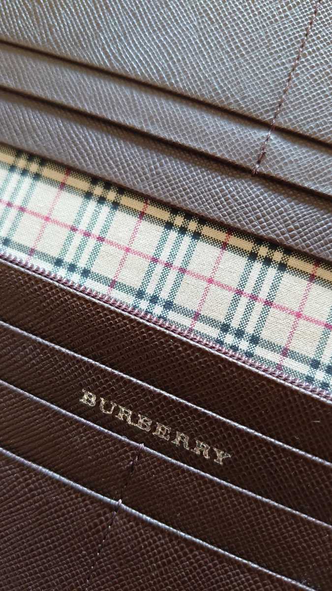 《超美品》BURBERRY　長財布 ダークブラウン_画像5