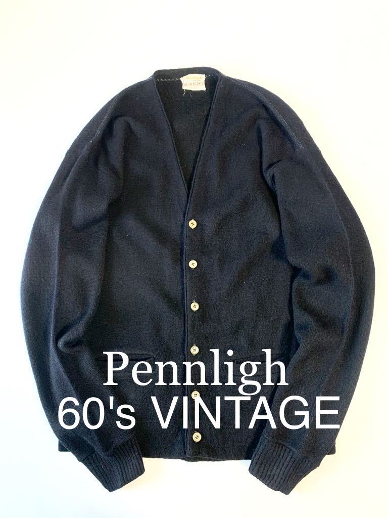 超希少 状態良好 Pennleigh 60年代 アクリルカーディガン 黒