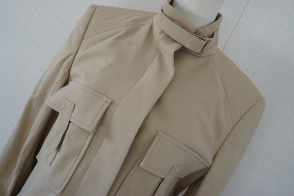 [ prompt decision ]theory theory lady's Safari jacket snap-button beige group size 2 made in Japan [684502]