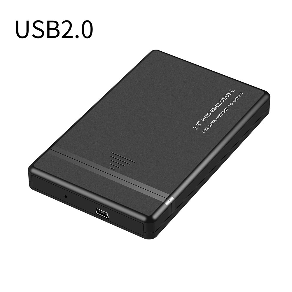 【新作品 USB 2.0 接続タイプ】 2.5インチ HDD/SSD ケース SATA ハードディスクケース 4TBまで 9.5mm/7mm厚両対応 工具不要 【ブラック】_画像2