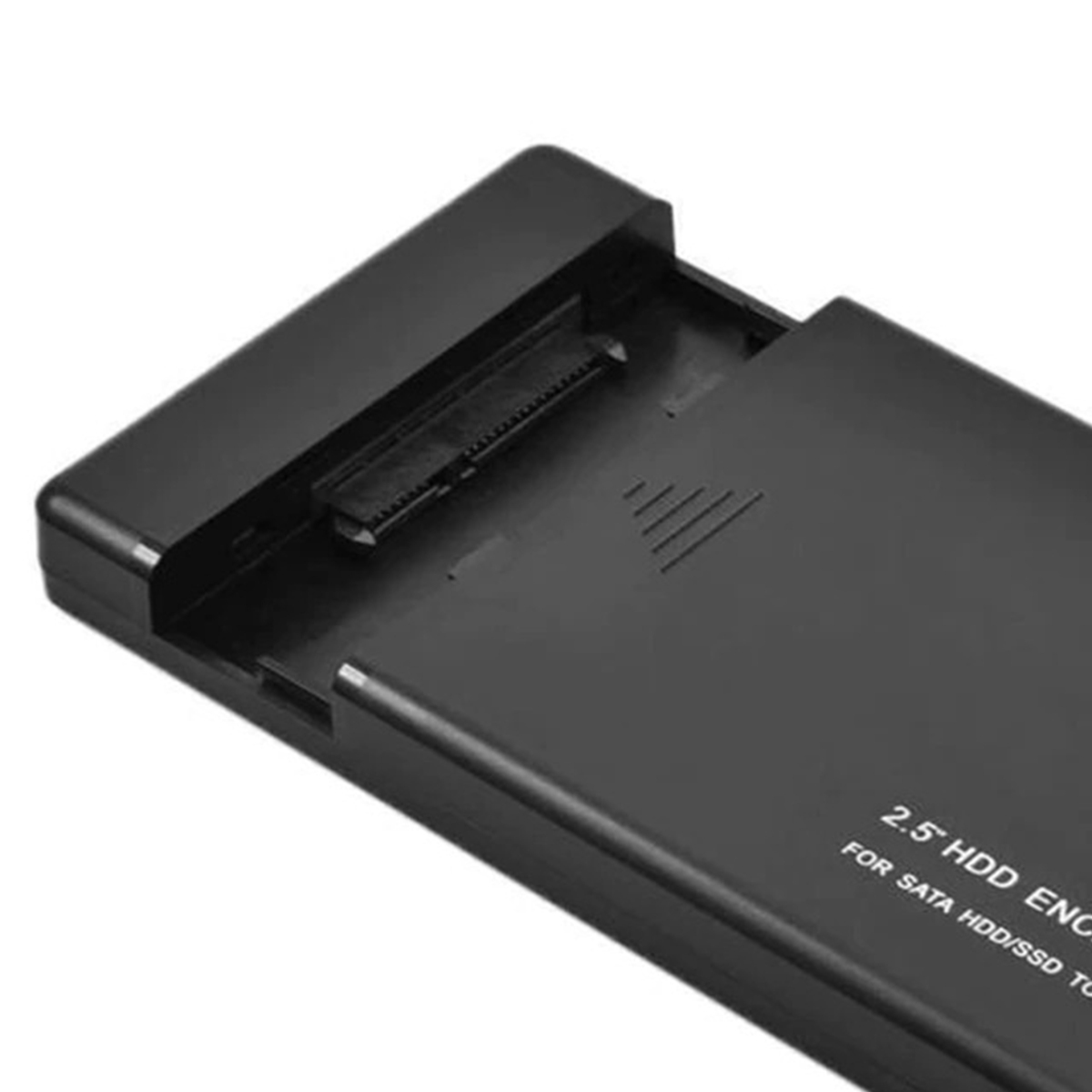【新作品 USB 2.0 接続タイプ】 2.5インチ HDD/SSD ケース SATA ハードディスクケース 4TBまで 9.5mm/7mm厚両対応 工具不要 【ブラック】_画像4