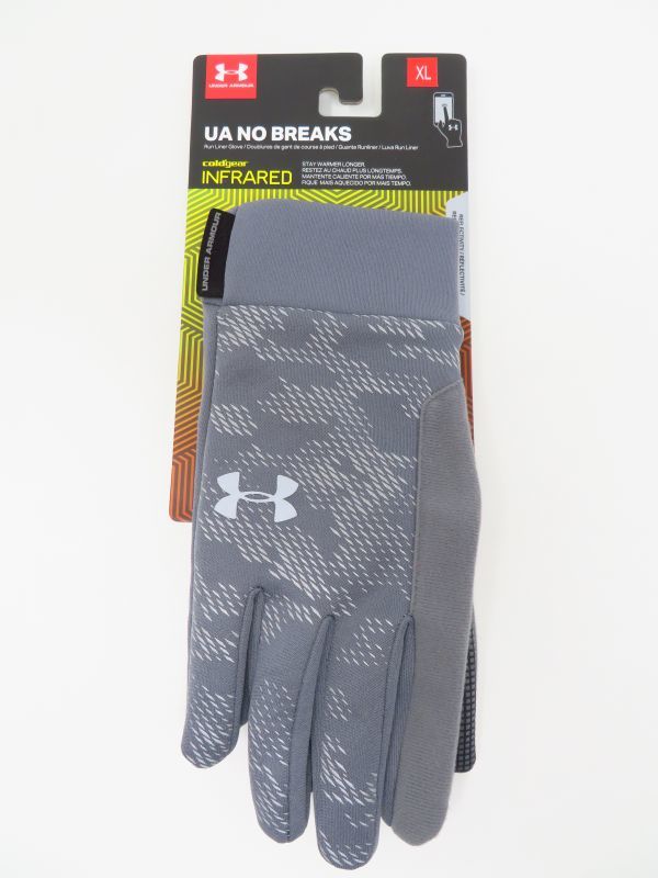 [USA model ] Under Armor running glove gloves UA No Breaks ColdGear Infrared Liner LG 1282773 040 XL