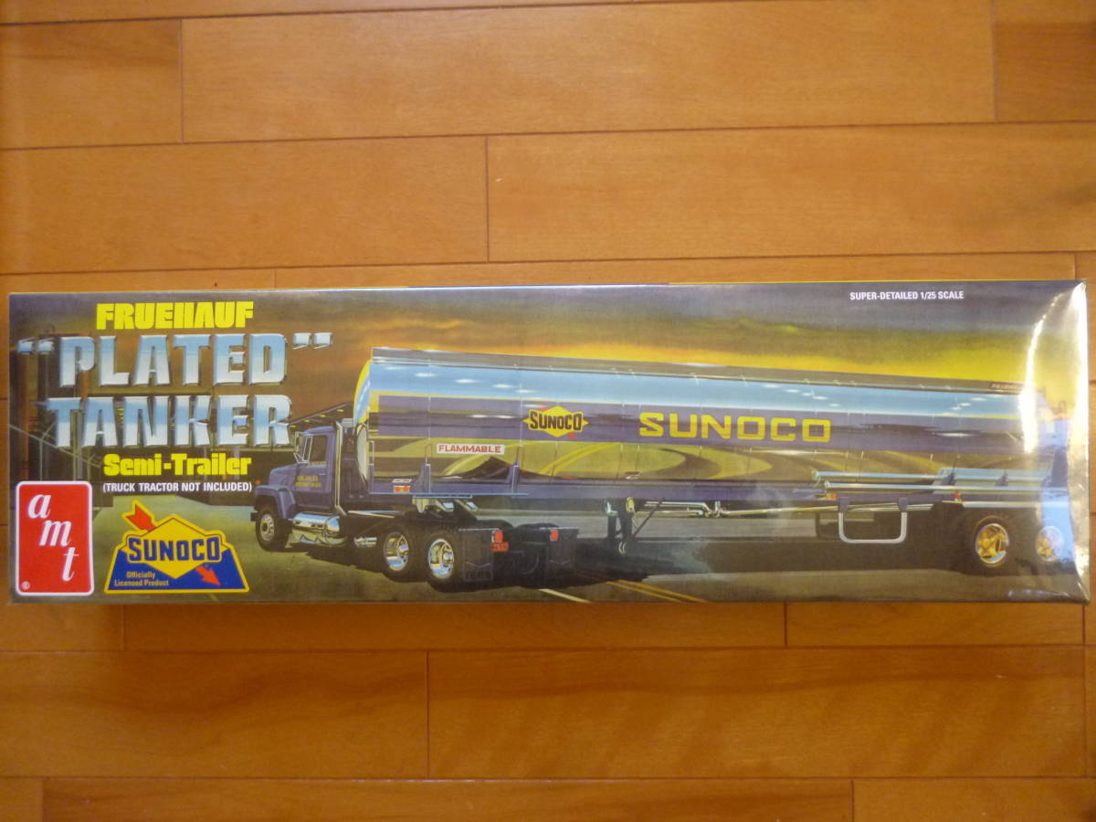 希少・新品・未開封／1/25 スノコ タンカー 1台／AMT タンクローリー トレーラー フルハーフ SUNOCO TANKER 1239の画像1