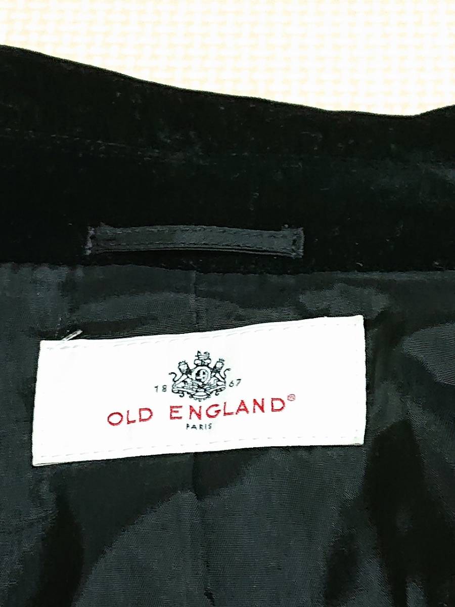 OLD ENGLAND オールドイングランド ジャケット コットン混 ロゴボタン ブラック レディース SIZE：36_画像7