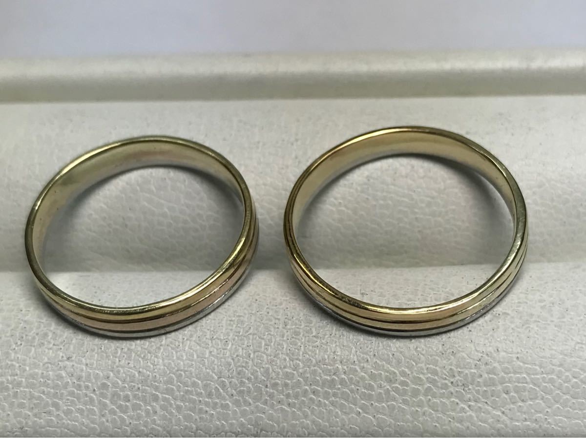 ☆ペアで49,800円☆K18イエロー&ピンクゴールド・プラチナPt900/スリー