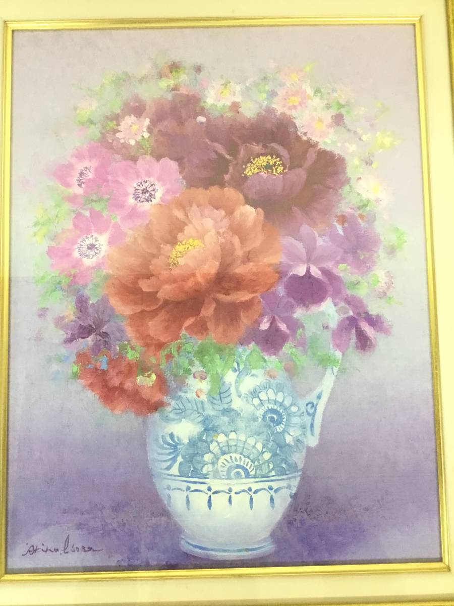 最終値下げ 油絵 絵画 花 【セール価格】磯部晶子(いそべあきこ