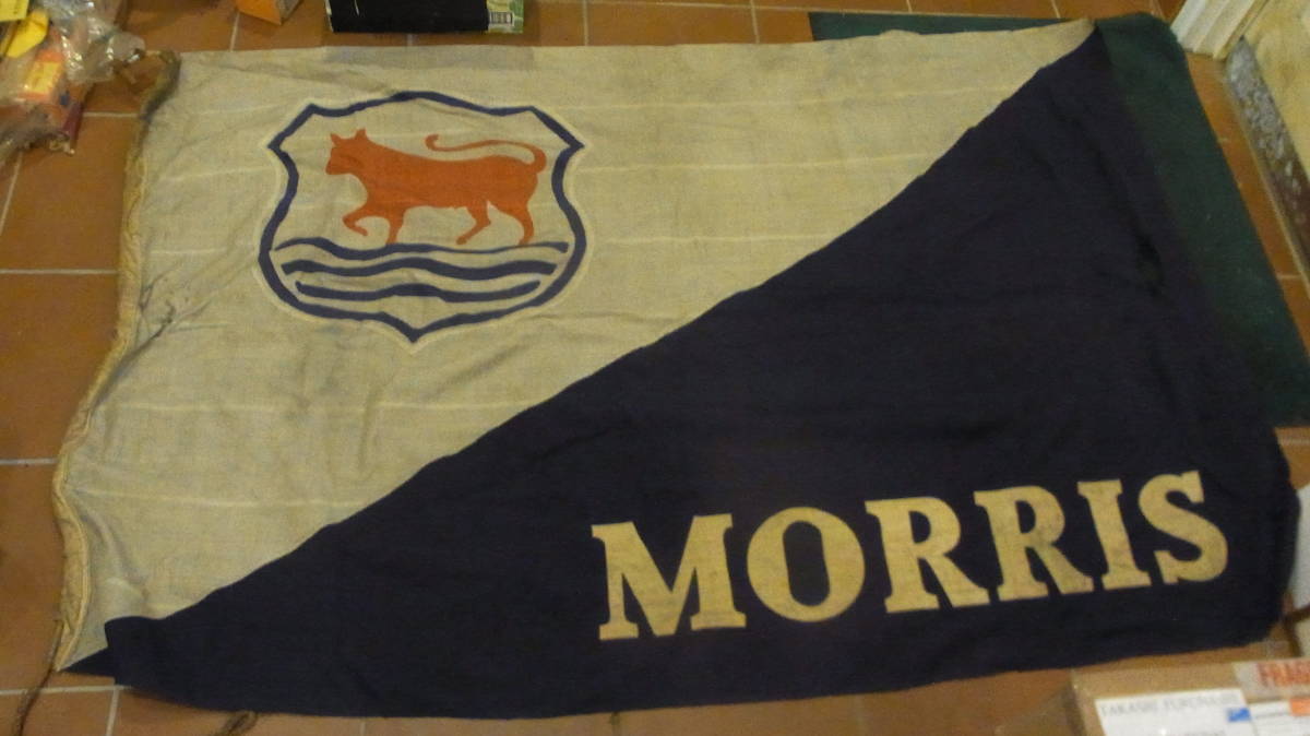 BMC Mini MORRIS MINI COOPER Morris dealer flag that time thing rare 