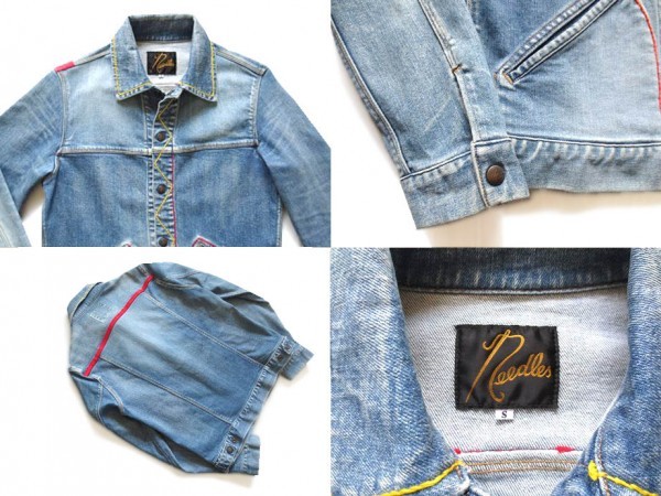  regular price 2.9 ten thousand NEEDLES color stitch stretch Denim jacket S Needles G Jean embroidery 