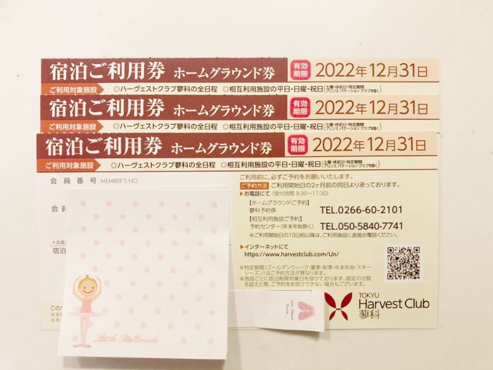 ハーヴェストホームグラウンド券3枚セット-