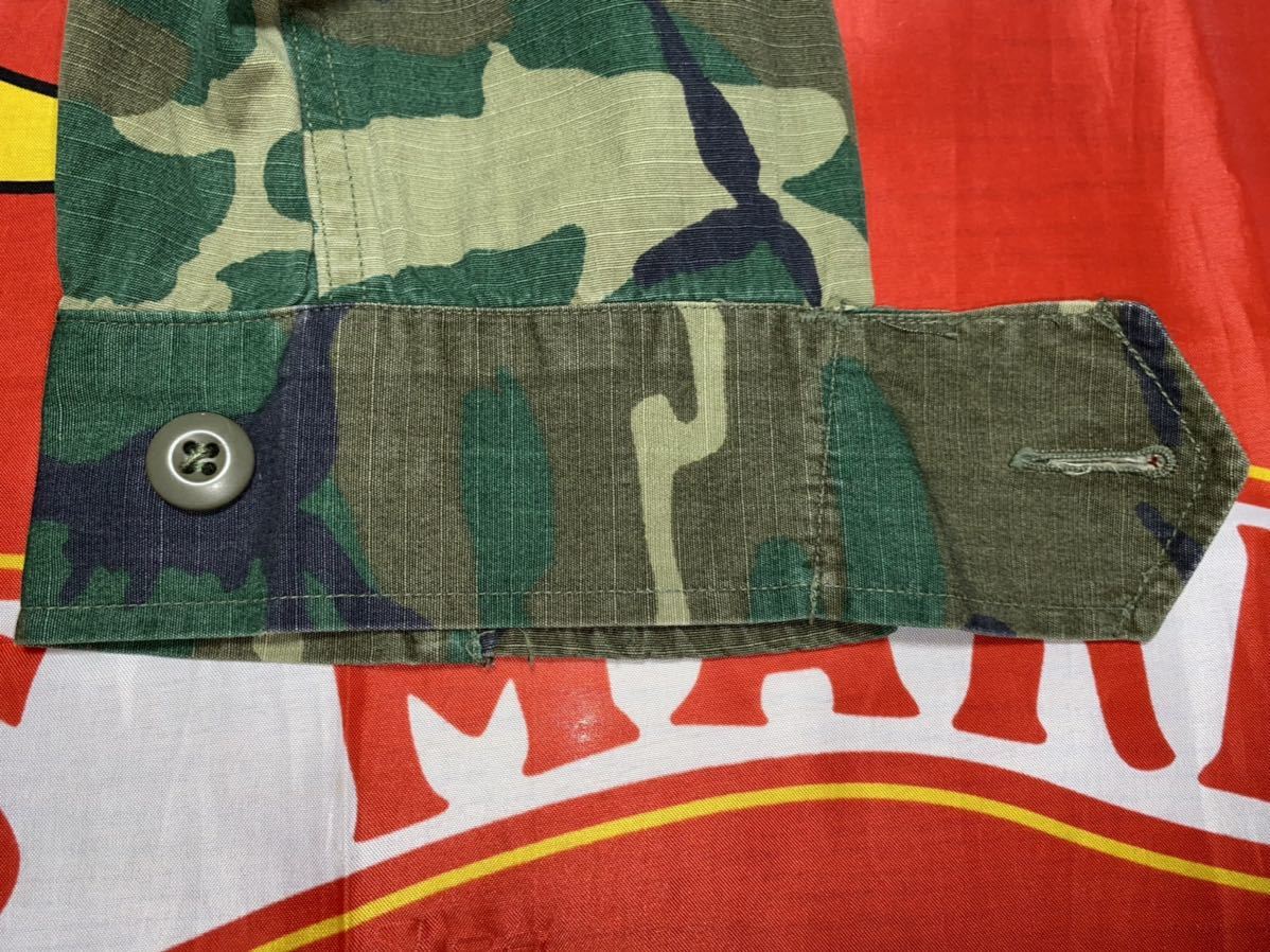 vintage USMC 1981年製　ジャングル　ファティーグ　ブラウンリーフ　HOT WEATHER CAMO PATTERN COAT XSMALL-SHORT DSA100-81-C-2525_画像9