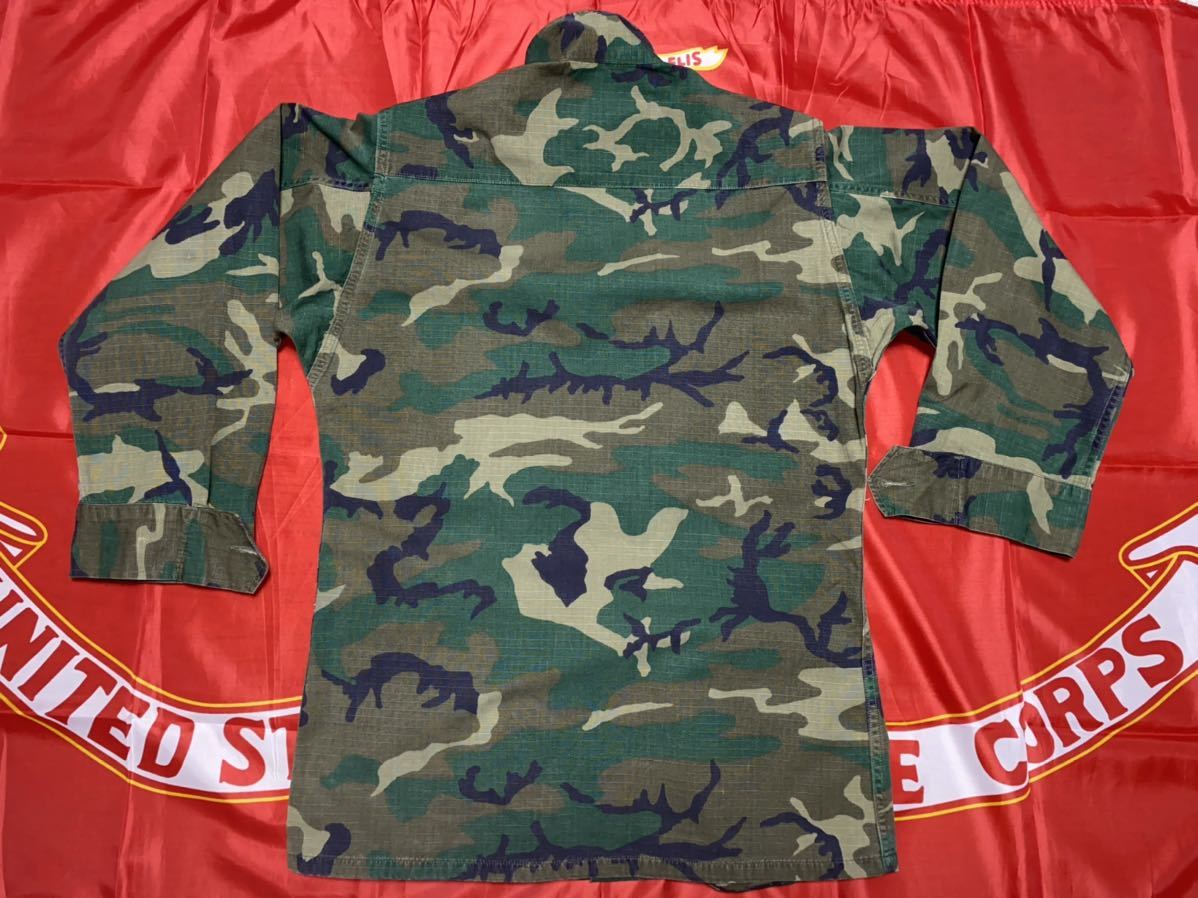 vintage USMC 1981年製　ジャングル　ファティーグ　ブラウンリーフ　HOT WEATHER CAMO PATTERN COAT XSMALL-SHORT DSA100-81-C-2525_画像10