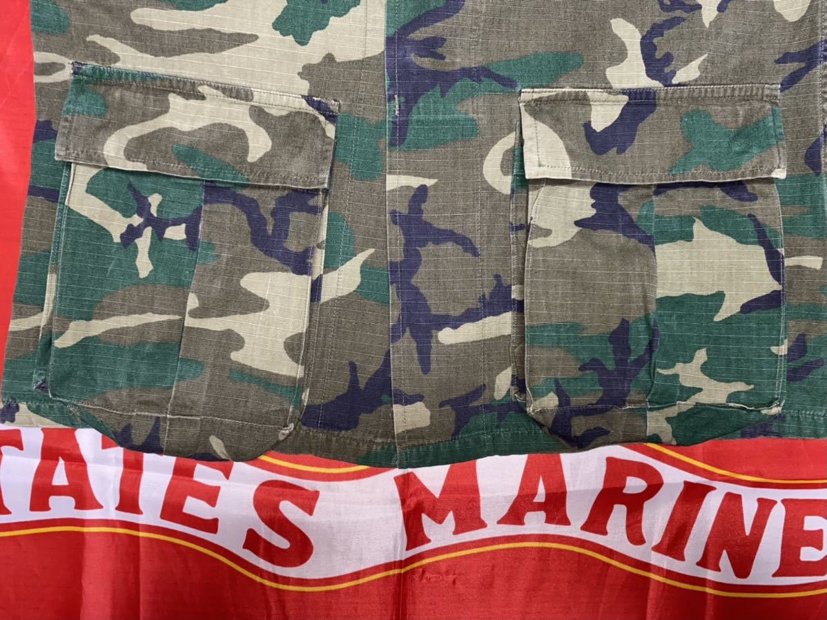 vintage USMC 1981年製　ジャングル　ファティーグ　ブラウンリーフ　HOT WEATHER CAMO PATTERN COAT XSMALL-SHORT DSA100-81-C-2525_画像6