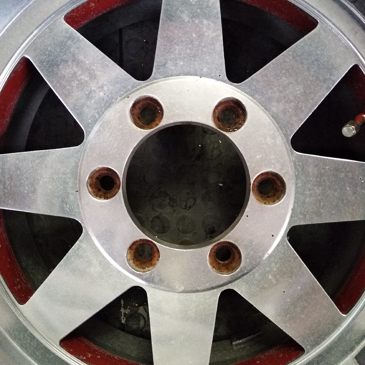 管理番号:W1-143【4本価額】【15x6J 6x139.7 ET+5 ハブ径108 】ASAHI・70ランクル等・店頭直接購入・引取・下取可能_画像6