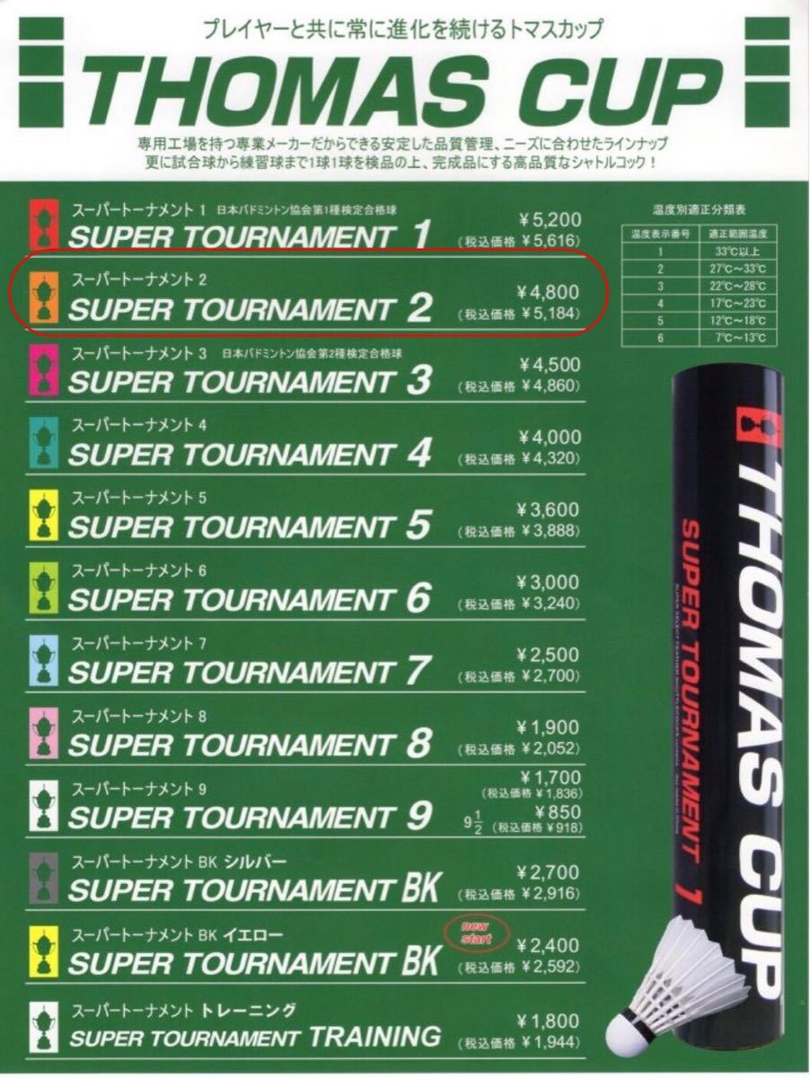 ランキング総合1位ランキング総合1位トマスカップ シャトル SUPER TOURNAMENT 4／スーパートーナメント4『1本（1ダース・12球入）』（ ST-4） シャトル