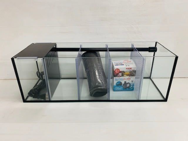 ベタマンション600×200×200 4室水槽 水中ポンプ付 ブラック 未使用