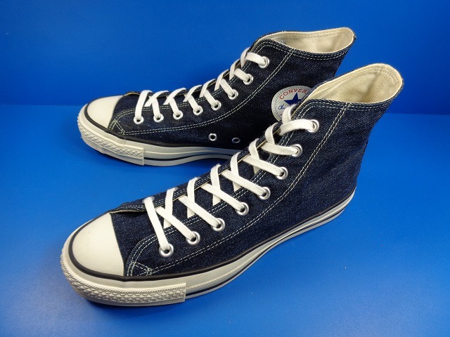 10541■日本製 CONVERSE ALLSTAR コンバース オールスター デニム インディゴ 青 8 1/2 27 cm ビンテージ