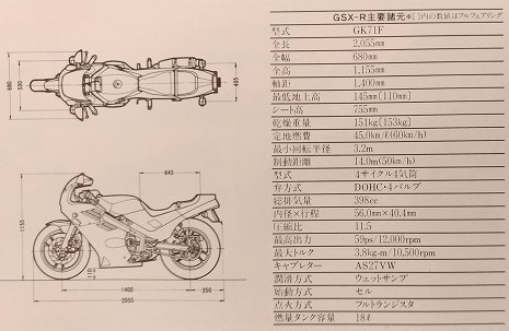 GSX-R　(GK71F)　車体カタログ　販売店印あり　古本・即決・送料無料　管理№ 4197B