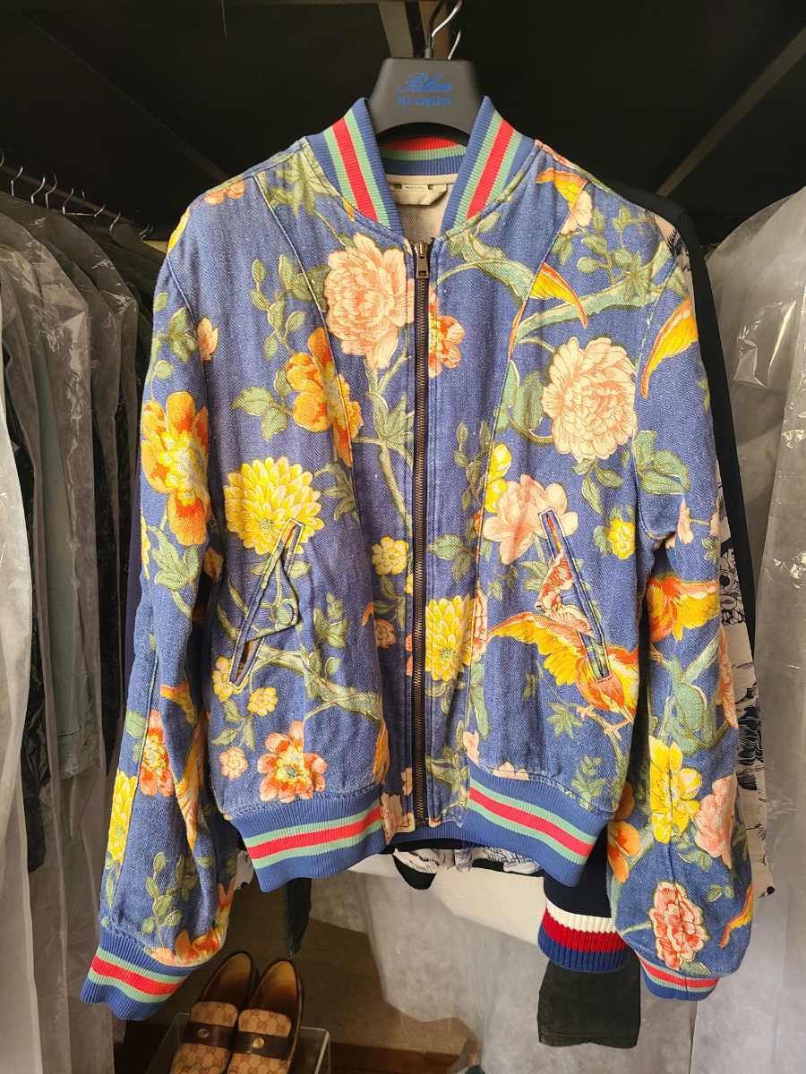 GUCCI 花柄ボンバージャケット 美品 50-