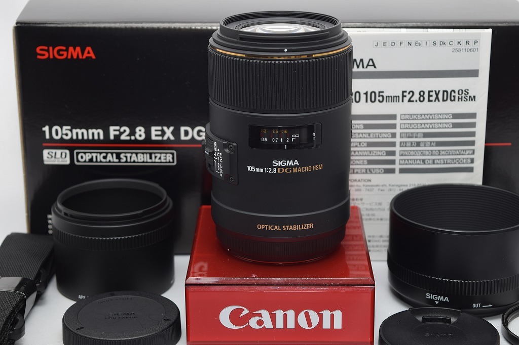 当店限定 SIGMA 105mm F2.8 DG HSM EX EX DG MACRO F2.8 キャノン用 F