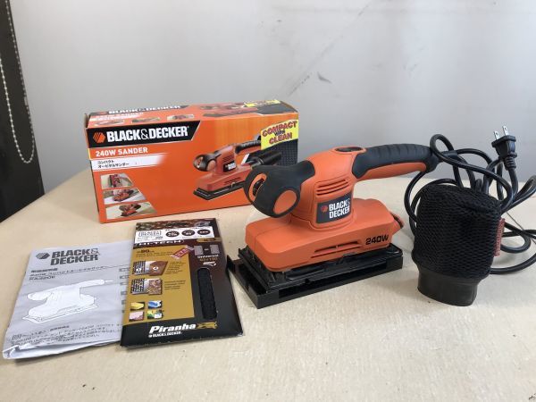 ◆BD57 ブラック＆デッカー 240W コンパクトオービタルサンダー　動作品　BLACK&DECKER　KA320E　取扱説明書付き　研磨　電動工具◆N_画像1