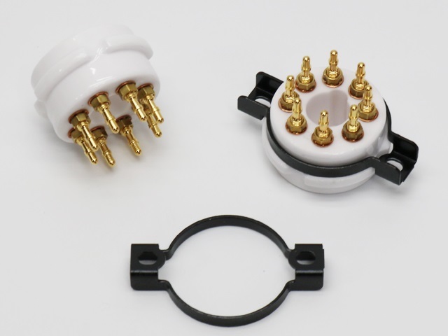  high class gilding vacuum tube socket 8 pin EL34*6SN7*6SL7 etc. 2 piece control number [AP0355]