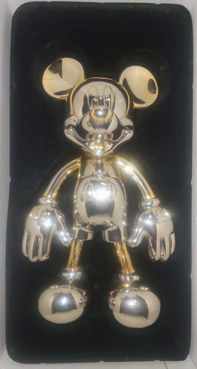 DISNEY ミッキー マウス ゴールド シルバー メタル フィギュア 可動 限定品 ディズニー Tokyo Disneyland Mickey Mouse Metal Figure 希少_画像1