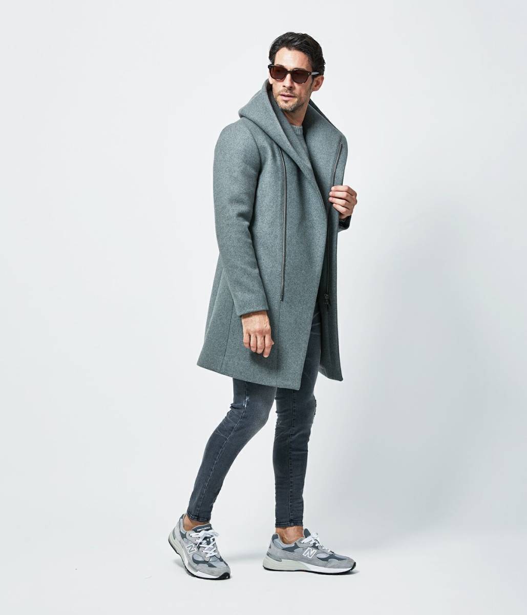 21AW junhashimoto C03 H3 WRAP COAT 最高級カシミヤラップコート 1piu AKM wjk 4 グレー