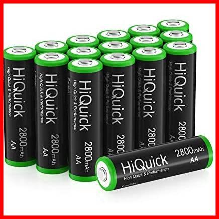 ★サイズ:単3形充電池16本★ HiQuick 単三電池 充電式 ニッケル水素電池 高容量2800mAh ケース4個付き 約1200回使用可能 単3形充電池_画像9