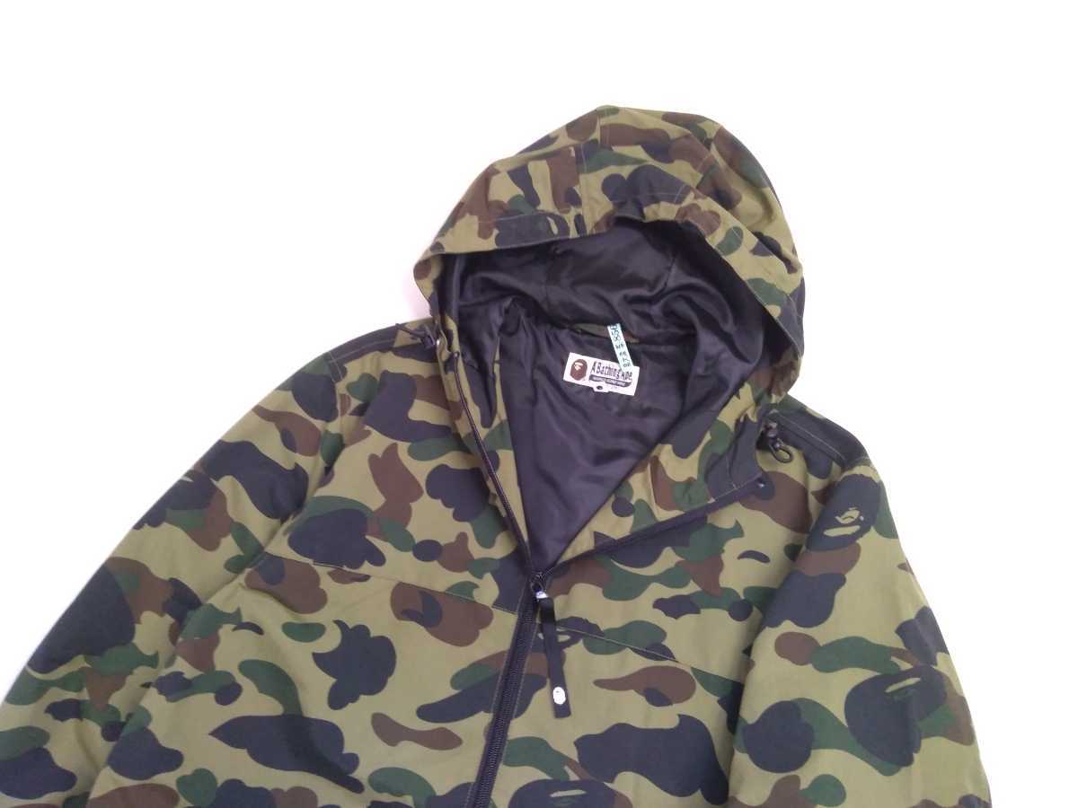 新品同様 名作 A BATHING APE 撥水防風 1st カモフラ 迷彩 総柄