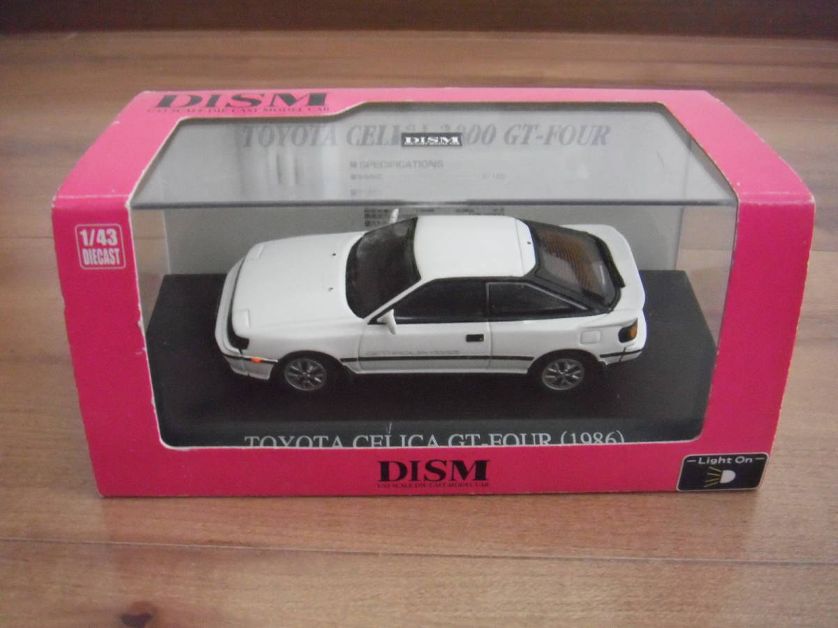 DISM　トヨタ　セリカ　GT-FOUR　ミニカー　白　ホワイト　1/43　TOYOTA　CELICA　1986のサムネイル
