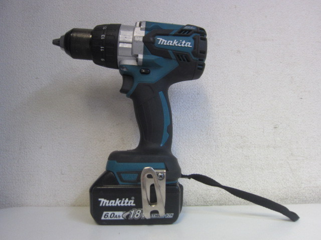 【中古品】makita マキタ 充電式ドライバドリル DF481Z 18V 6.0Ah バッテリー(BL1860B)付 速度切り替え機能 鉄工13mm 木工76mm？_画像1