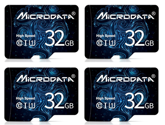 ４個セット microSD カード 32GB class10 ＋ SD変換アダプタ microdata_画像1