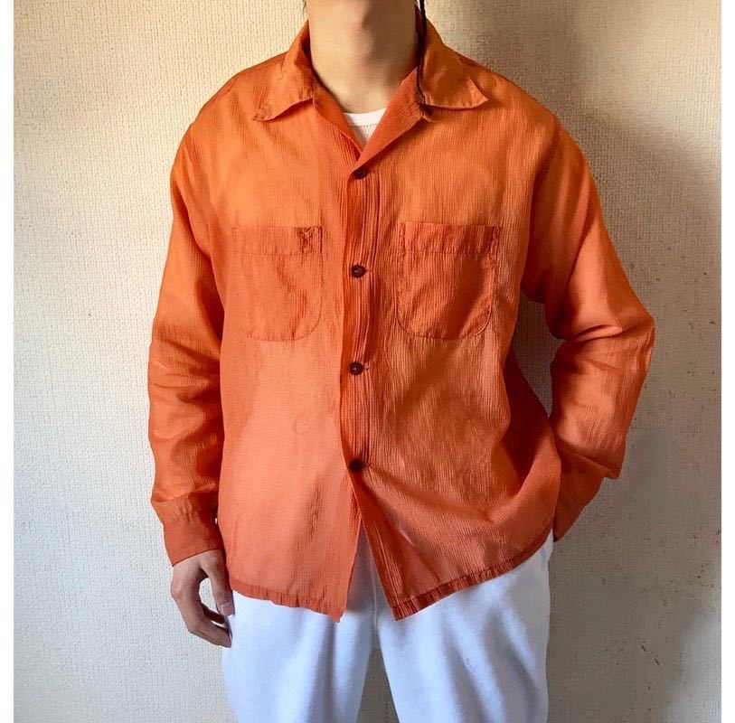 ラウンド towncraft 50s レーヨンオープンカラーシャツ vintage シャツ