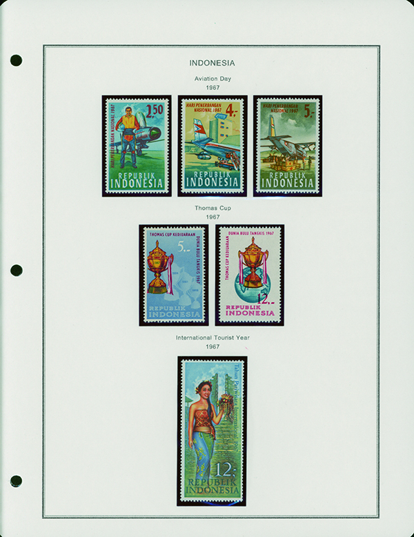 インドネシア 1962-1977 普通 記念切手 430枚。1974年の民族衣装26枚完揃い等の_画像2