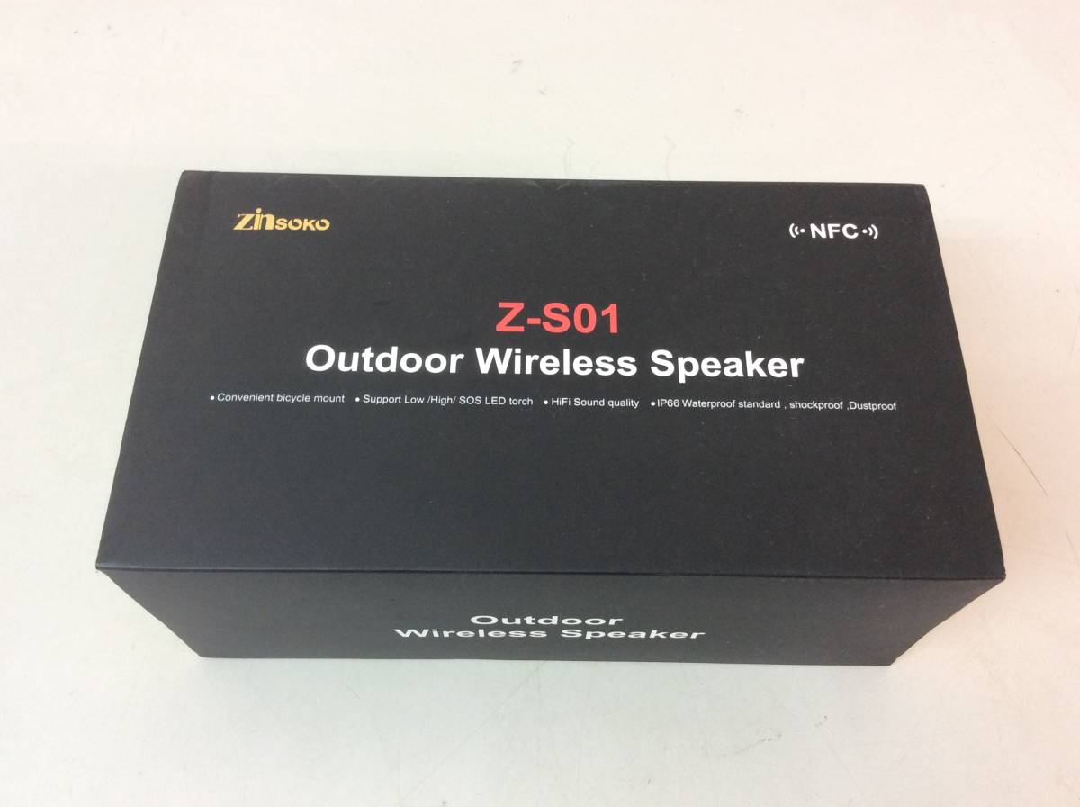 ★ ワイヤレス スピーカー Zinsoko Z-S01 Outdoor Wireless Speaker アウトドア NFC Bluetooth スピーカー アウトドア 無線 コンパクト 黒_画像1