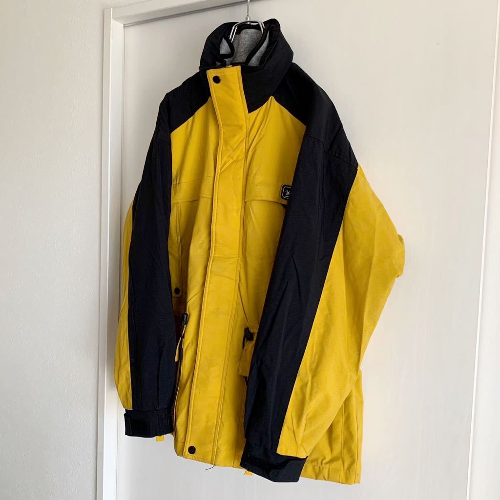 【希少】90s Woolrich ウールリッチ ナイロン マウンテンパーカー ジャケット POLARTEC フリースライナー付 収納フード アシックス製_画像4