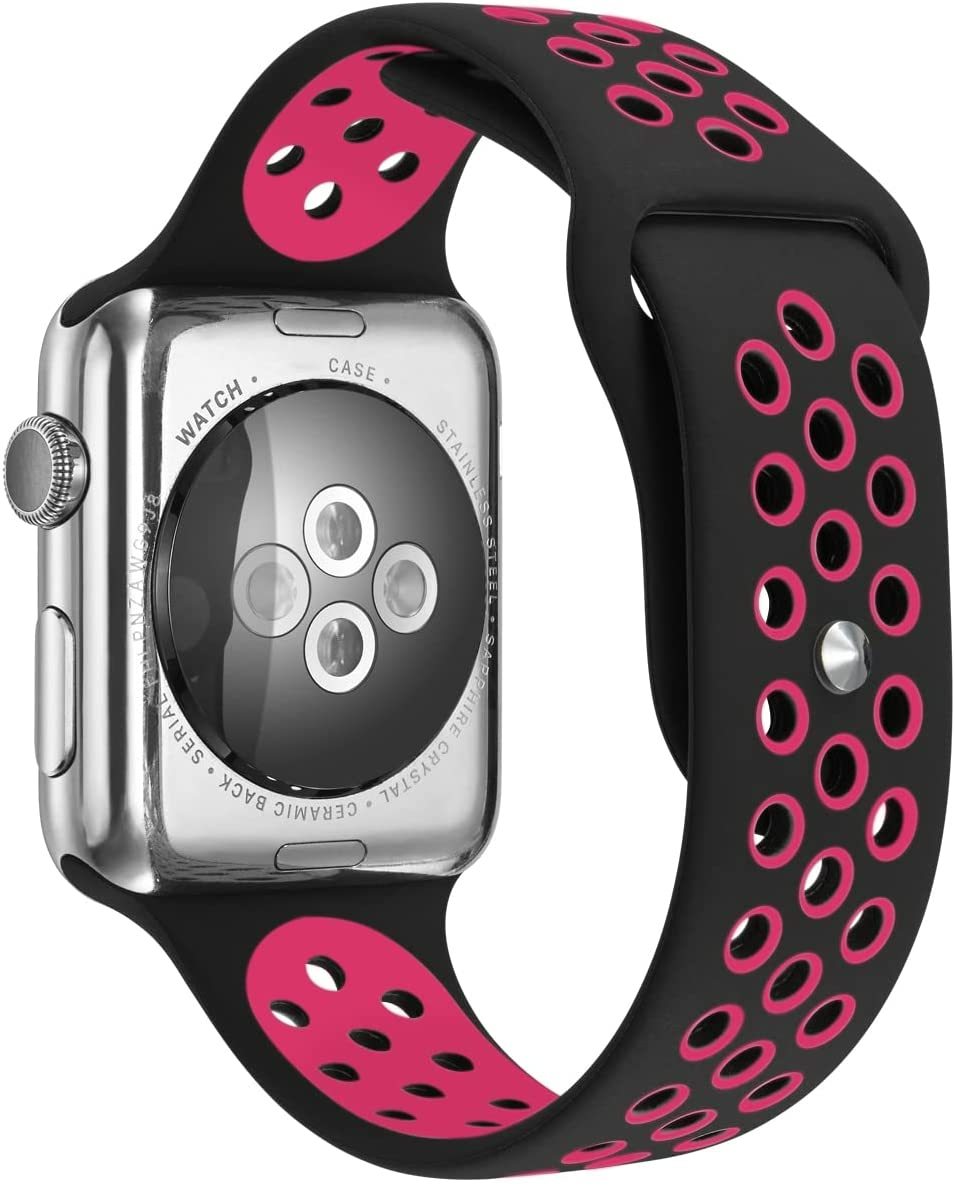 Apple Watch用 バンド シリコン製 多空気穴通気性 スポーツ Compatible for アa