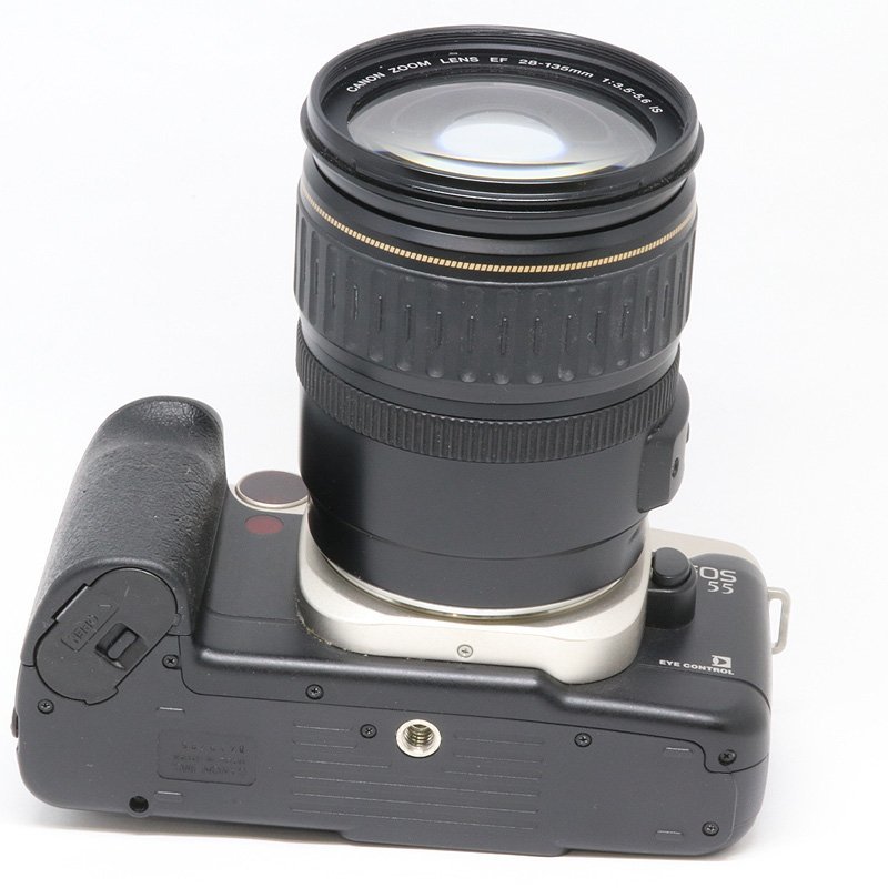 ジャンク品！ キャノン EOS55 フィルム カメラ EF 28-135mm F3.5-5.6 IS USM レンズ （質屋 藤千商店）_画像4