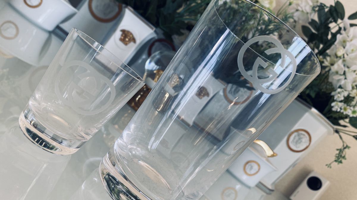 GUCCIグッチクリスタルグラス2個セットレア品 | sweatreno.com