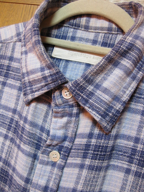 Inpaichthys Kerri Inpaichthys Kerri * check flannel shirt S blue series * naichichi *. preeminence Akira 